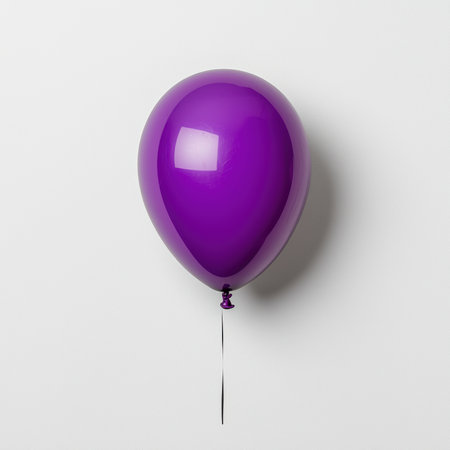 Purple balloon on white backgroundの素材