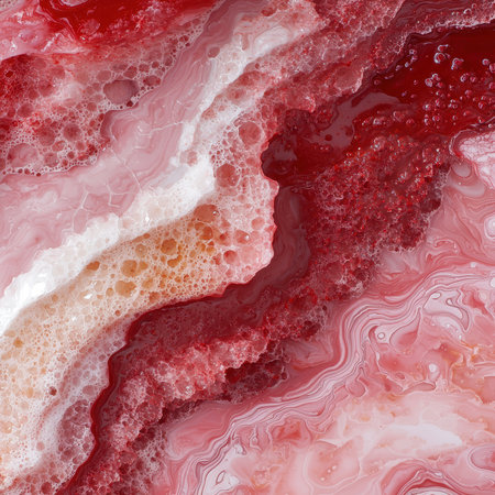 Abstract red and pink marble texture backgroundの素材
