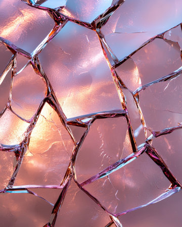 Abstract pink glass shards backgroundの素材