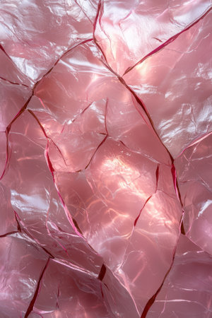 Abstract pink cracked glass texture backgroundの素材