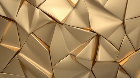 Abstract gold geometric background, luxury texture, 3d renderの素材