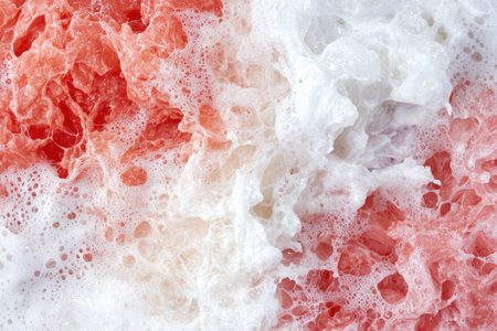 Abstract pink and white foam texture backgroundの素材