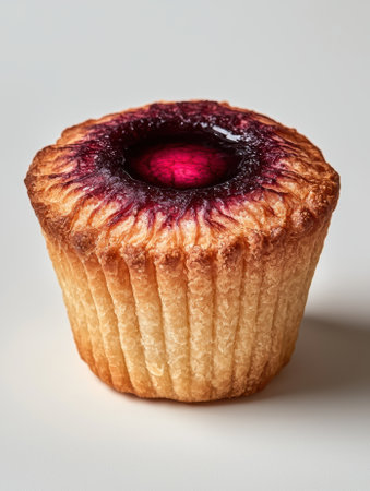 A delicious pastry with a berry fillingの素材