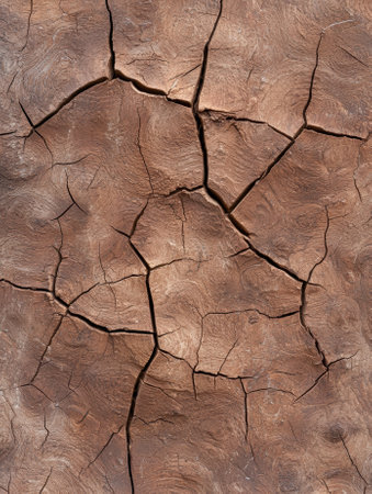 Cracked brown tree stump texture.の素材