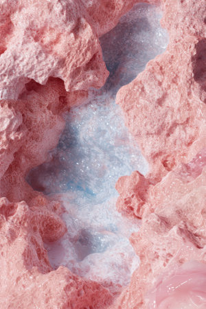 Abstract pink and blue textured background.の素材