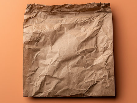 Crumpled brown paper texture background.の素材