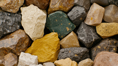 Pile of colorful rocks and stones.の素材