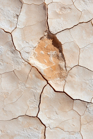 Cracked earth texture background with exposed soil.の素材