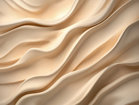 Abstract beige waves texture background, soft and elegant design.の素材