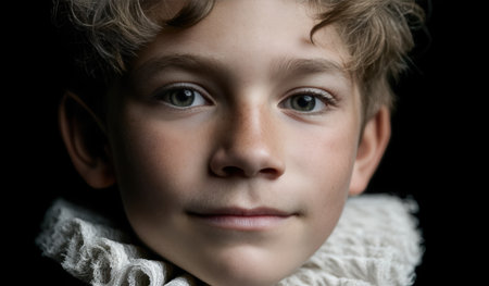 Portrait of a young boy in renaissance attire.の素材