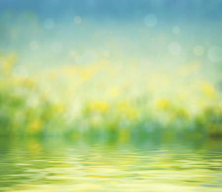 beautiful natural background blur with waterの写真素材