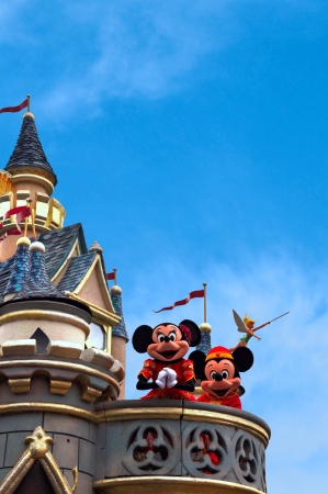 Disneyland Hongkong, 28 Jan 2009, Disney cartoon paradeのeditorial素材