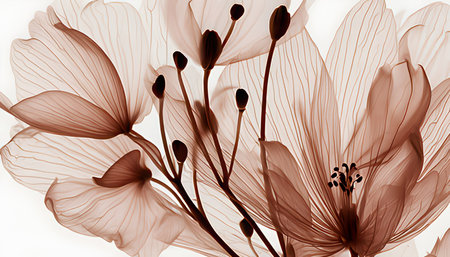 Flower background with space for text or image. Floral design.の素材