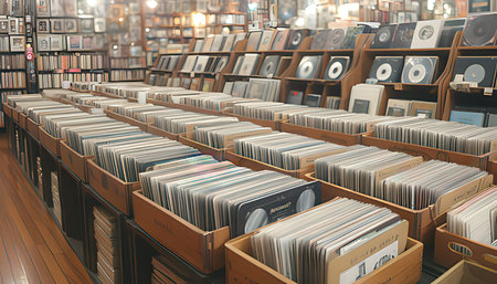 Books in a book store. 3D rendering.の素材