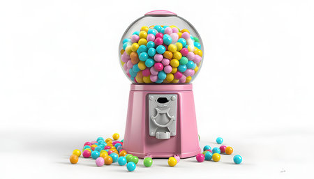 Gumball Machine on a white background. 3d Renderingの素材
