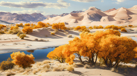Autumn landscape in Death Valley National Park, California, USA.の素材