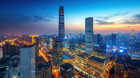 Shanghai Lujiazui Finance and Trade Zone of the modern cityの素材