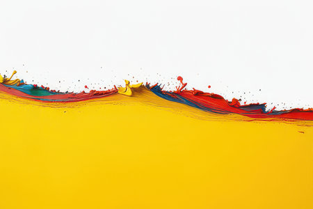 Colorful paint splashes isolated on white background. Abstract art.の素材