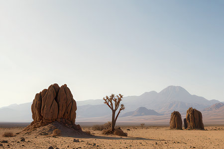 Desert landscape in the Namib Naukluft National Park, Namibiaの素材