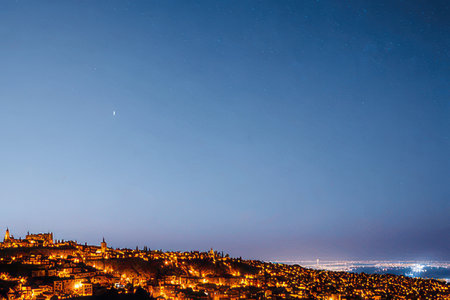 Night view of the city of Cordoba, Andalusia, Spainの素材