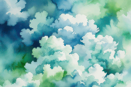 Abstract colorful watercolor for background. Digital art painting. Texture paper.の素材