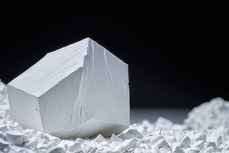 A closeup shot of a paper house on a pile of paperの素材