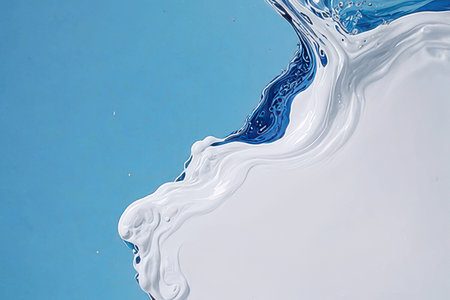 blue water splash isolated on a white background. close up. studio shotの素材