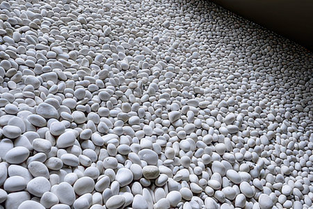 White pebbles background. White pebble texture background.の素材