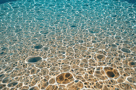 Abstract background of water ripples on the surface of the pool.の写真素材