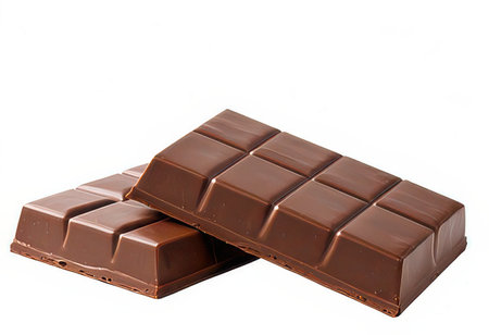 chocolate bar isolated on white background with clipping path and full depth of fieldの素材