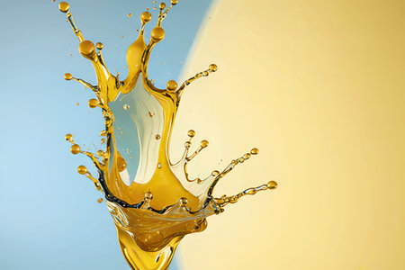 Splash of orange juice. 3d rendering, 3d illustration.の素材