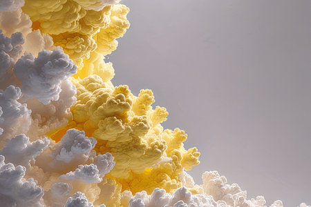 3D illustration of abstract fractal for creative design looks like cloudの素材
