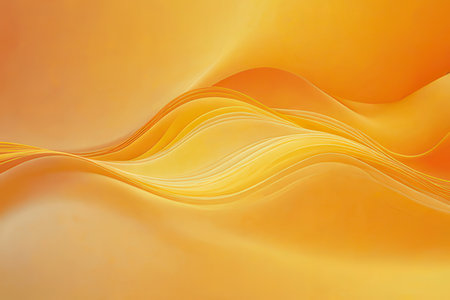 Abstract orange background with wavy lines. Vector illustration for your designの素材