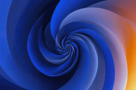 abstract blue background with spiral, 3d render, computer digital illustrationの素材