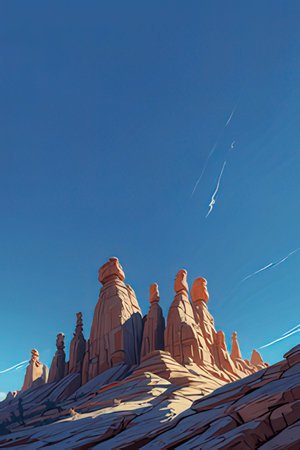 Sandstone hoodoos in Grand Staircase Escalante National Monument, Utahの素材