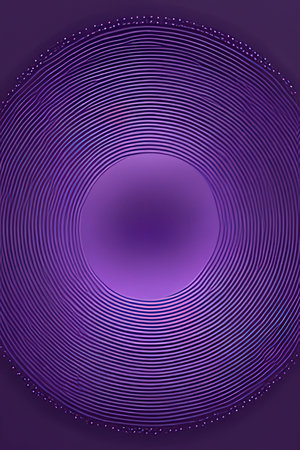 abstract background with circles and lines in purple and violet colors.の素材