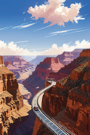 South Rim of Grand Canyon National Park in Arizona, United States of Americaの素材