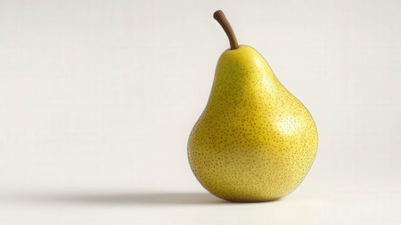 Ripe yellow pear on a white background, 3d render.の素材