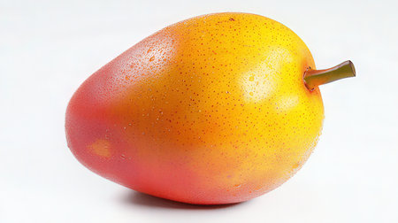 Mango fruit isolated on a white background. Close-up.の素材