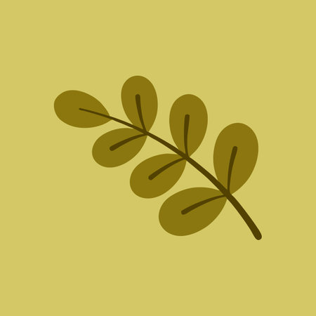 Leaf design over beige background, vector illustration eps10のイラスト素材