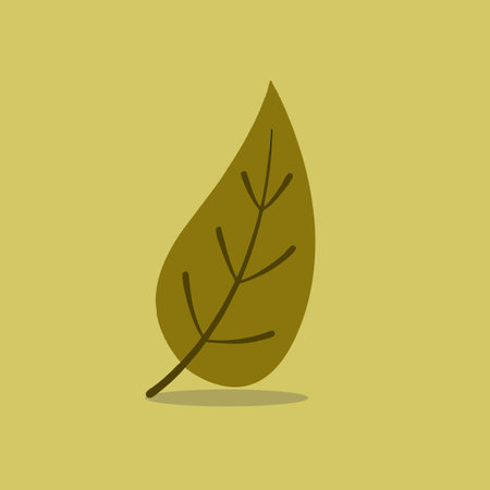 Leaf icon in flat style. Nature symbol. Vector illustration.のイラスト素材