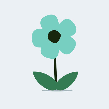 Flower design over gray background, vector illustration. Flat design.のイラスト素材