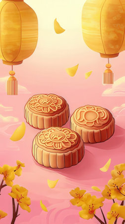 Illustration of a white chocolate on a brown background. Vector illustrationの素材