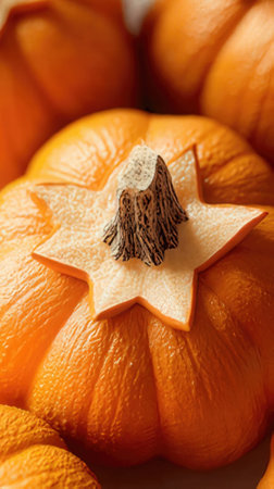 Decorative pumpkins for Halloween, close-up, selective focusの素材