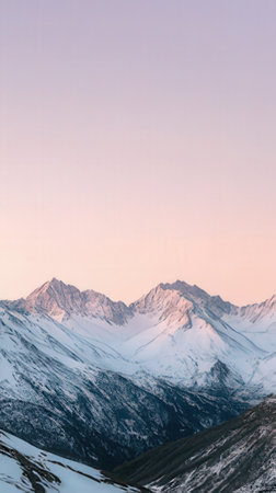 Mountains in the clouds at sunset, Krasnaya Polyana, Sochi, Russiaの素材