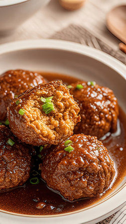 simmered sweet and sour pork ballの素材