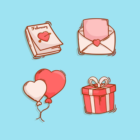 Cute panda bear sticker set. Vector illustration in cartoon styleのイラスト素材