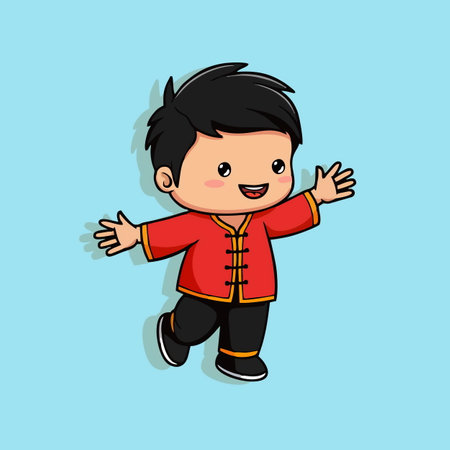 Cute boy cartoon character vector illustration design. Cute boy cartoon character.のイラスト素材