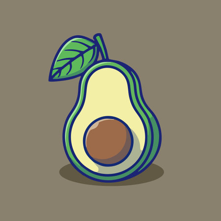 Avocado icon. Healthy organic food and fresh theme. Colorful design. Vector illustrationのイラスト素材