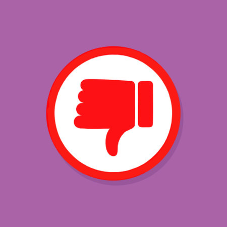 Thumb down sign. Vector illustration. Flat design style. EPS 10のイラスト素材